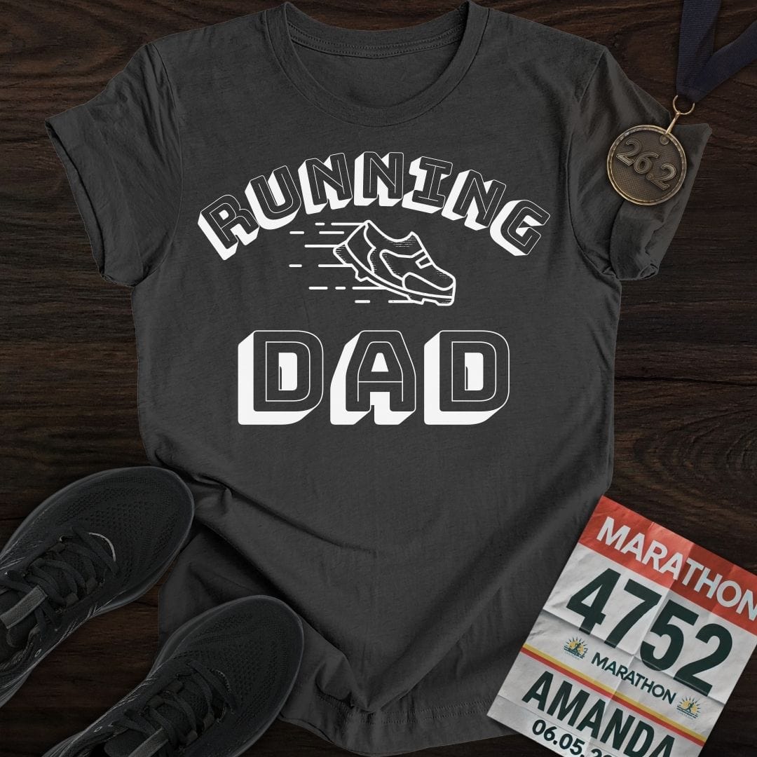 Printify T-Shirt Dark Heather / S Running Dad T-Shirt