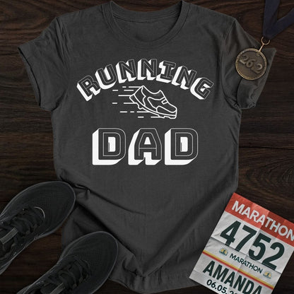 Printify T-Shirt Dark Heather / S Running Dad T-Shirt