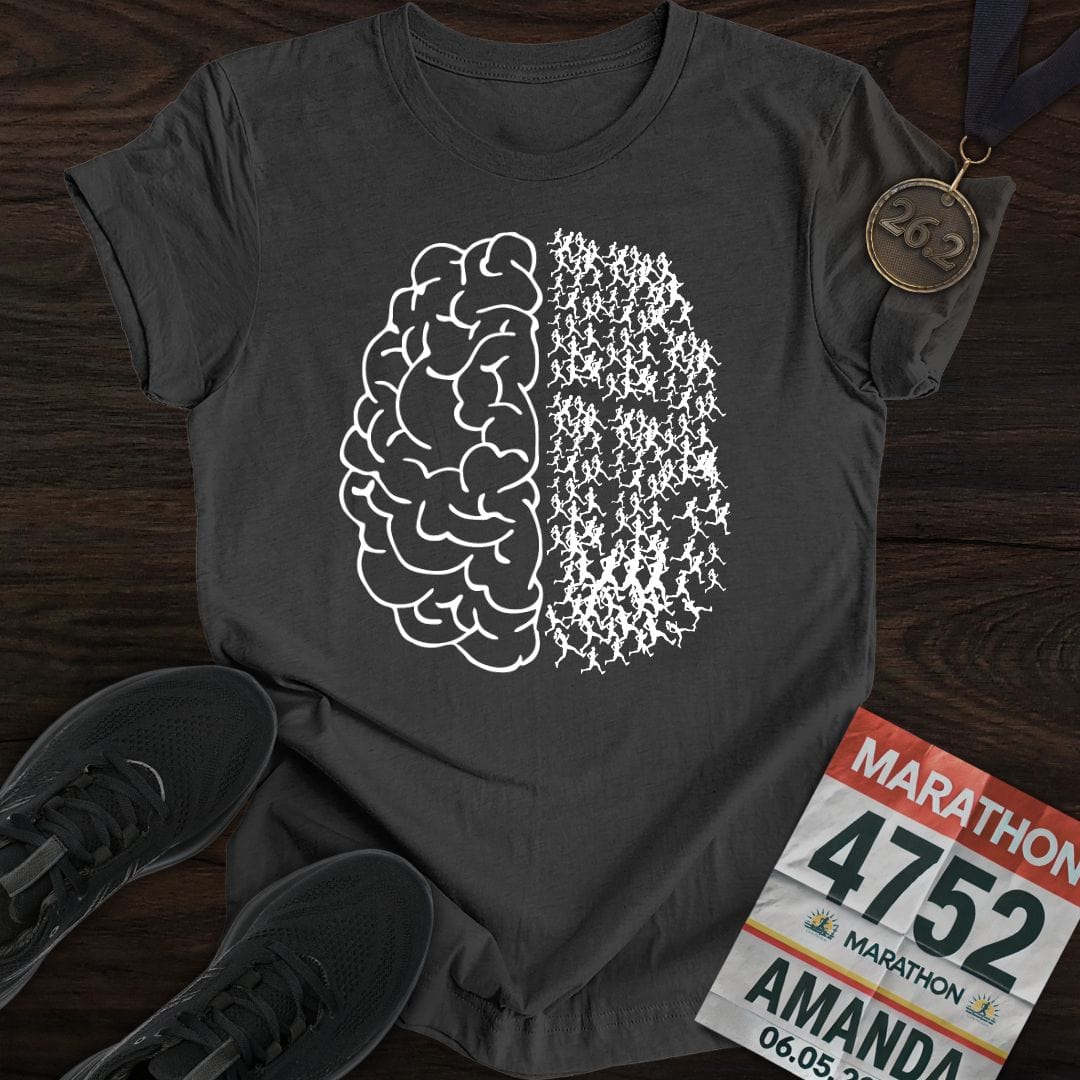 Printify T-Shirt Dark Heather / S Running Is On My Mind T-shirt
