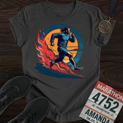 Printify T-Shirt Dark Heather / S Running Man T-shirt