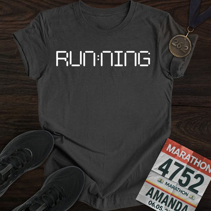 Printify T-Shirt Dark Heather / S Running O'Clock T-shirt