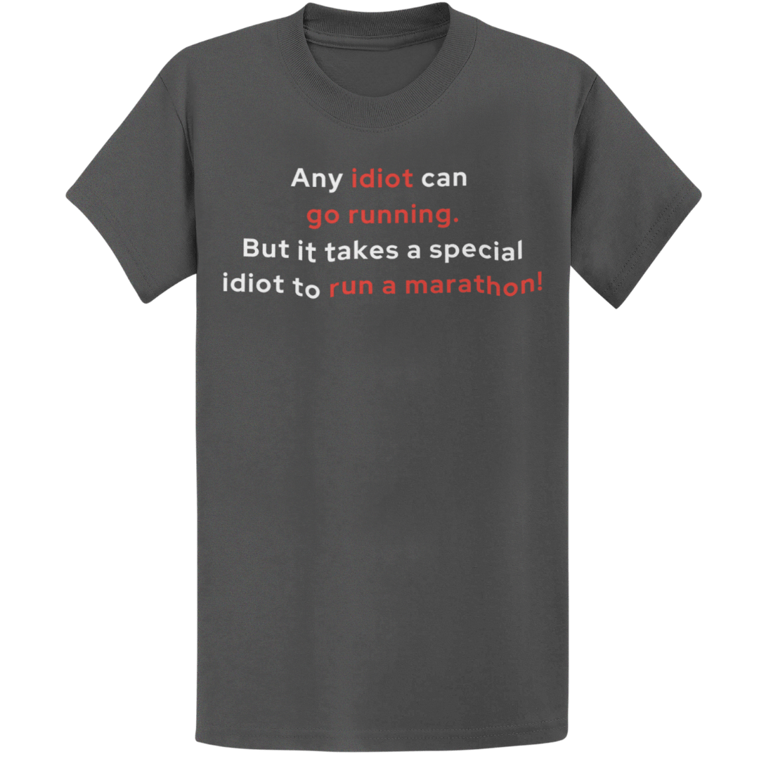 Printify T-Shirt Dark Heather / S Special Idiot Runner T-Shirt