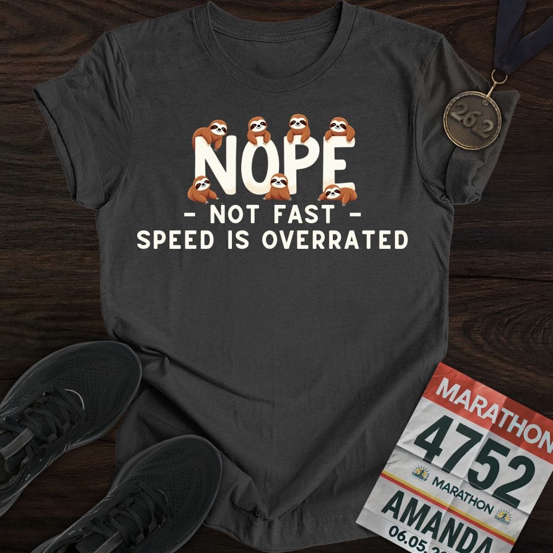 Printify T-Shirt Dark Heather / S Speed Is Overrated T-shirt