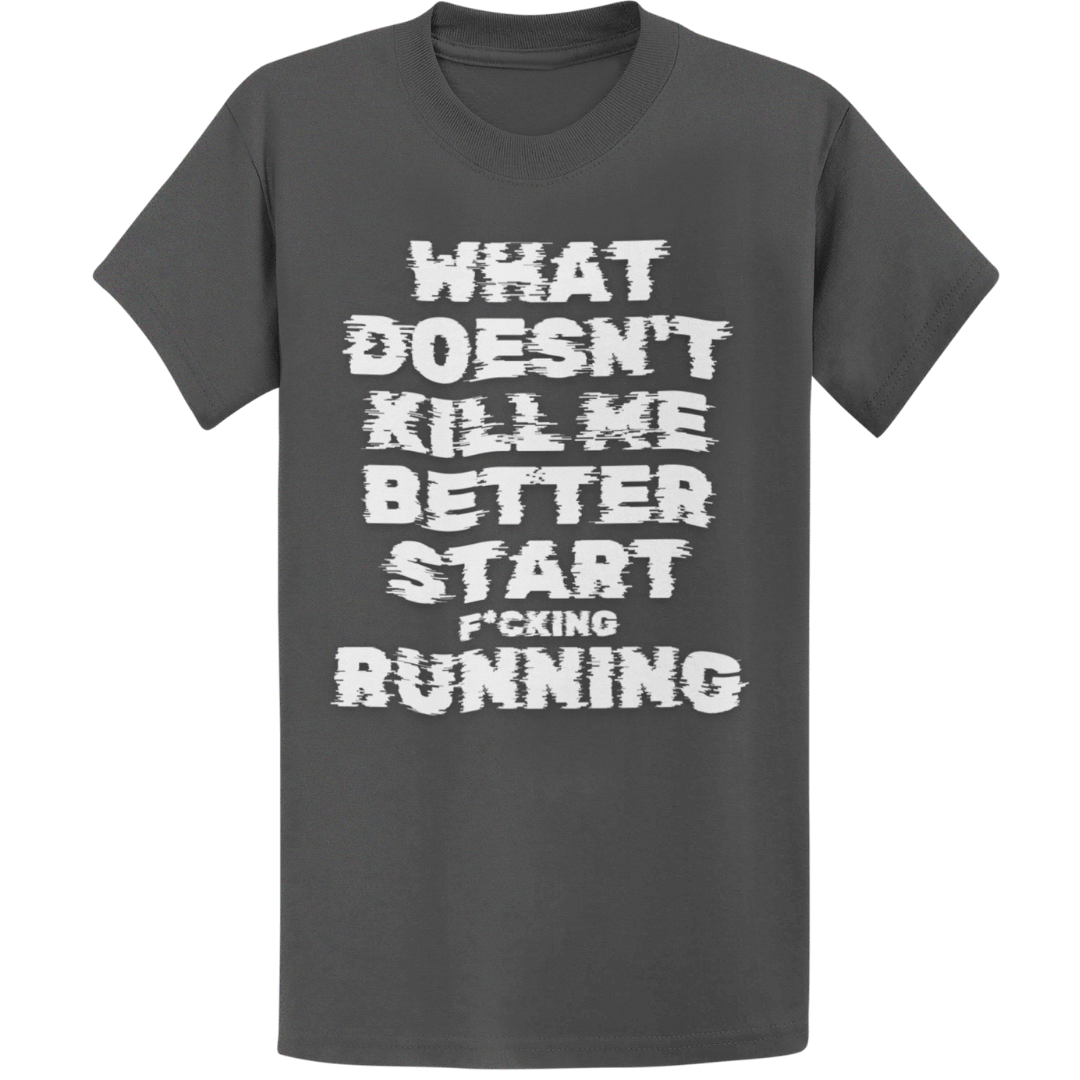 Printify T-Shirt Dark Heather / S Start F*cking Running T-Shirt