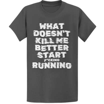 Printify T-Shirt Dark Heather / S Start F*cking Running T-Shirt