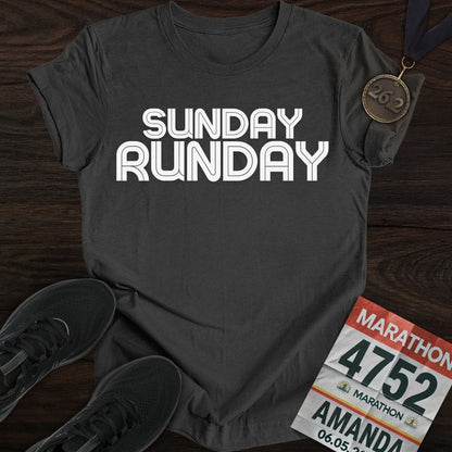 Printify T-Shirt Dark Heather / S Sunday Run day T-Shirt