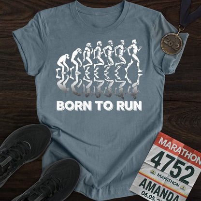Printify T-Shirt Heather Indigo / S Born To Run T-shirt