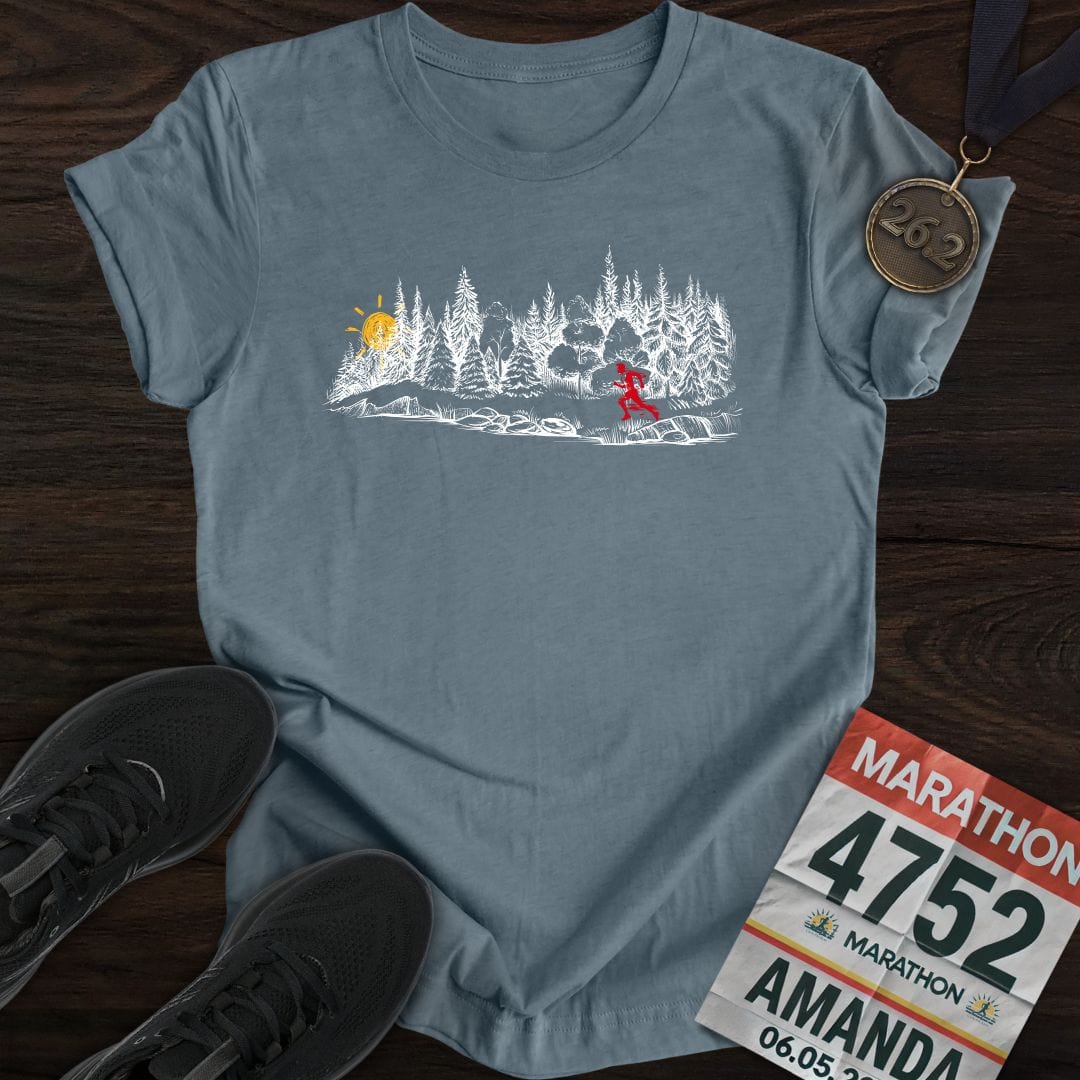 Printify T-Shirt Heather Indigo / S Early Morning Run T-shirt