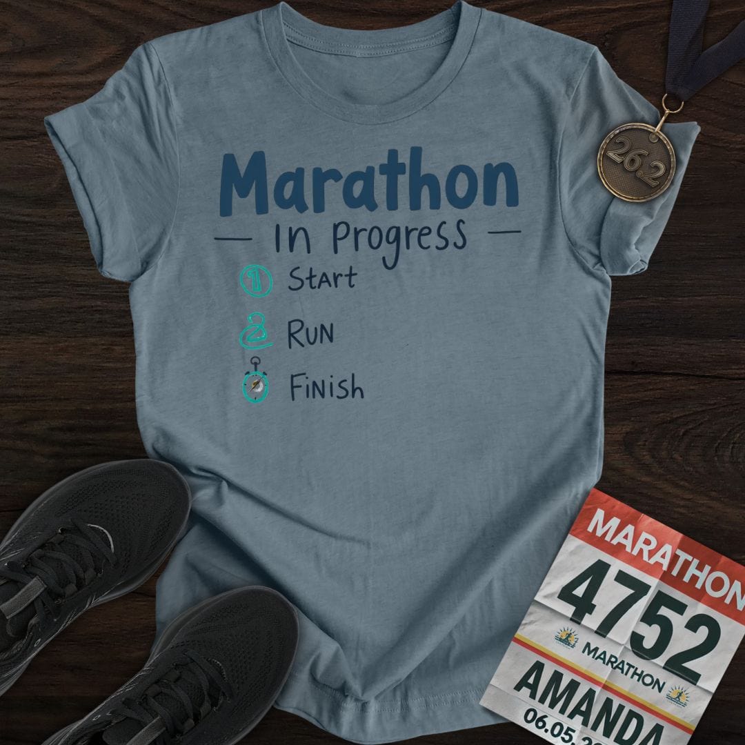 Printify T-Shirt Heather Indigo / S Easy Marathon T-shirt