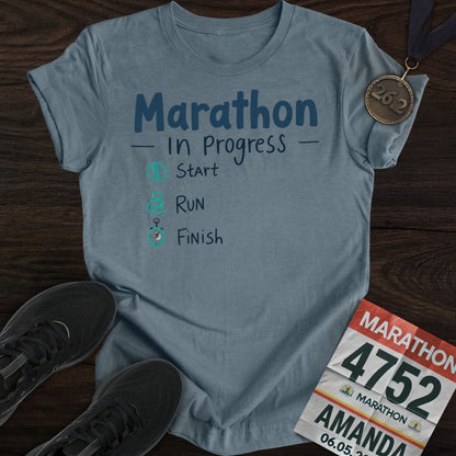 Printify T-Shirt Heather Indigo / S Easy Marathon T-shirt