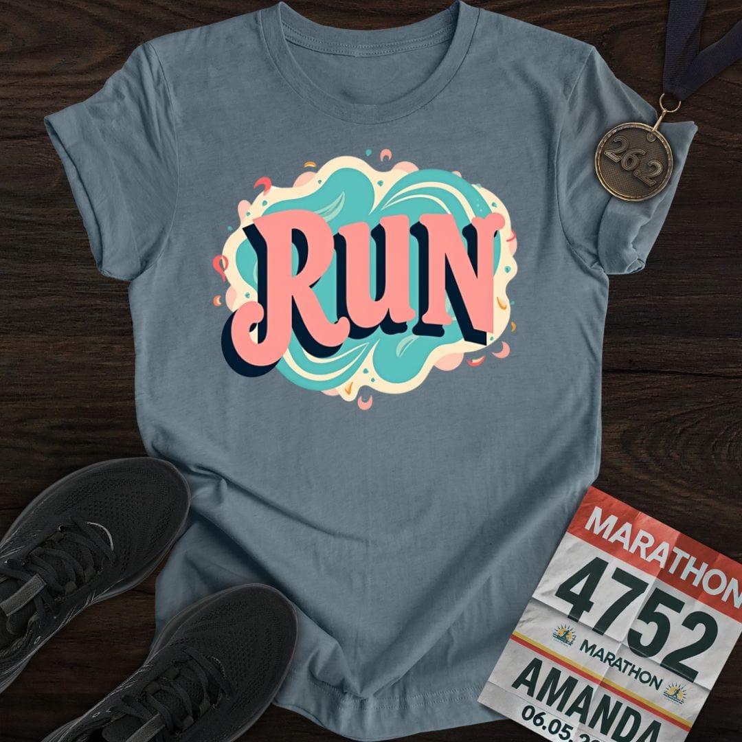 Printify T-Shirt Heather Indigo / S Groovy Run T-shirt