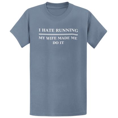 Printify T-Shirt Heather Indigo / S Hate Running T-Shirt