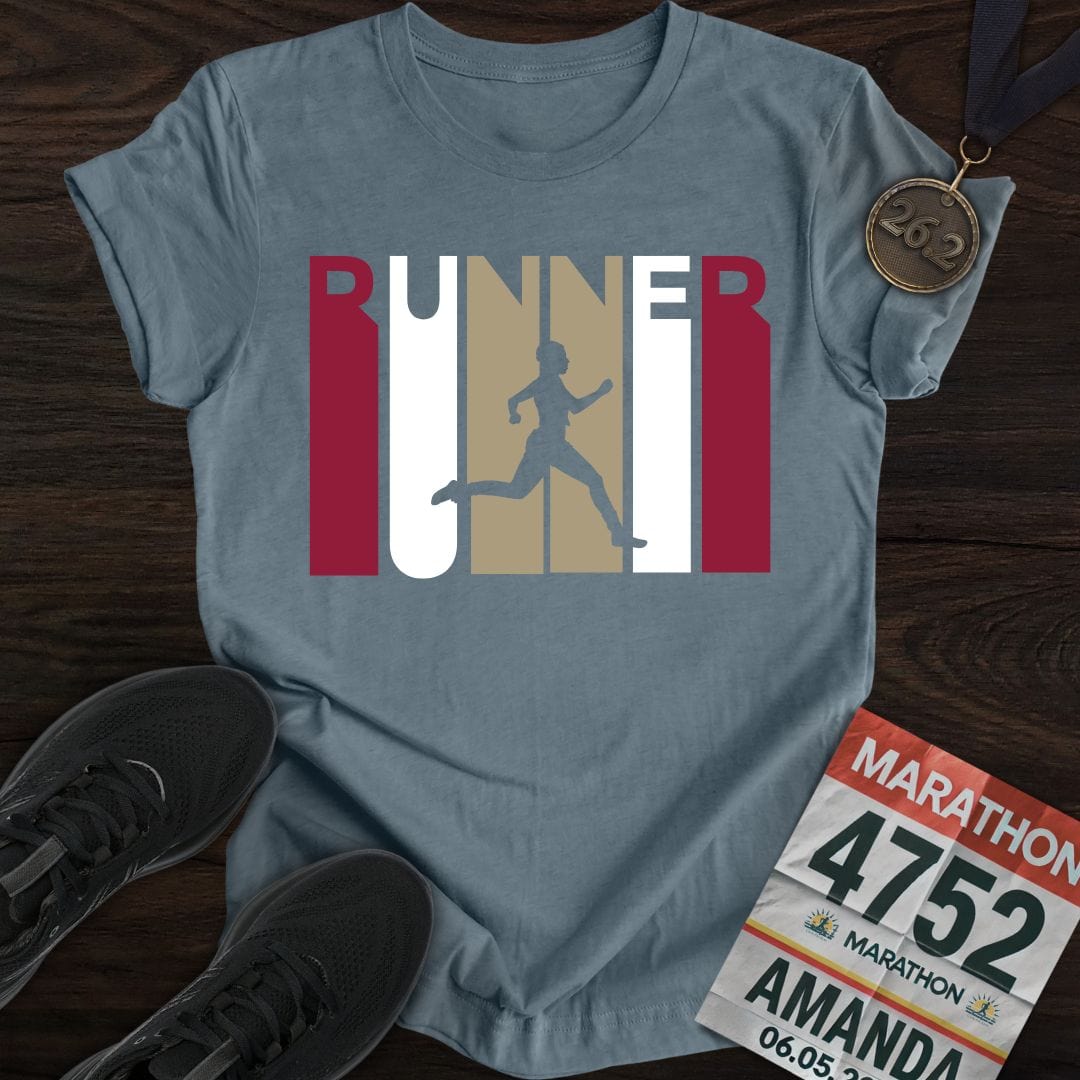 Printify T-Shirt Heather Indigo / S I'm Runner