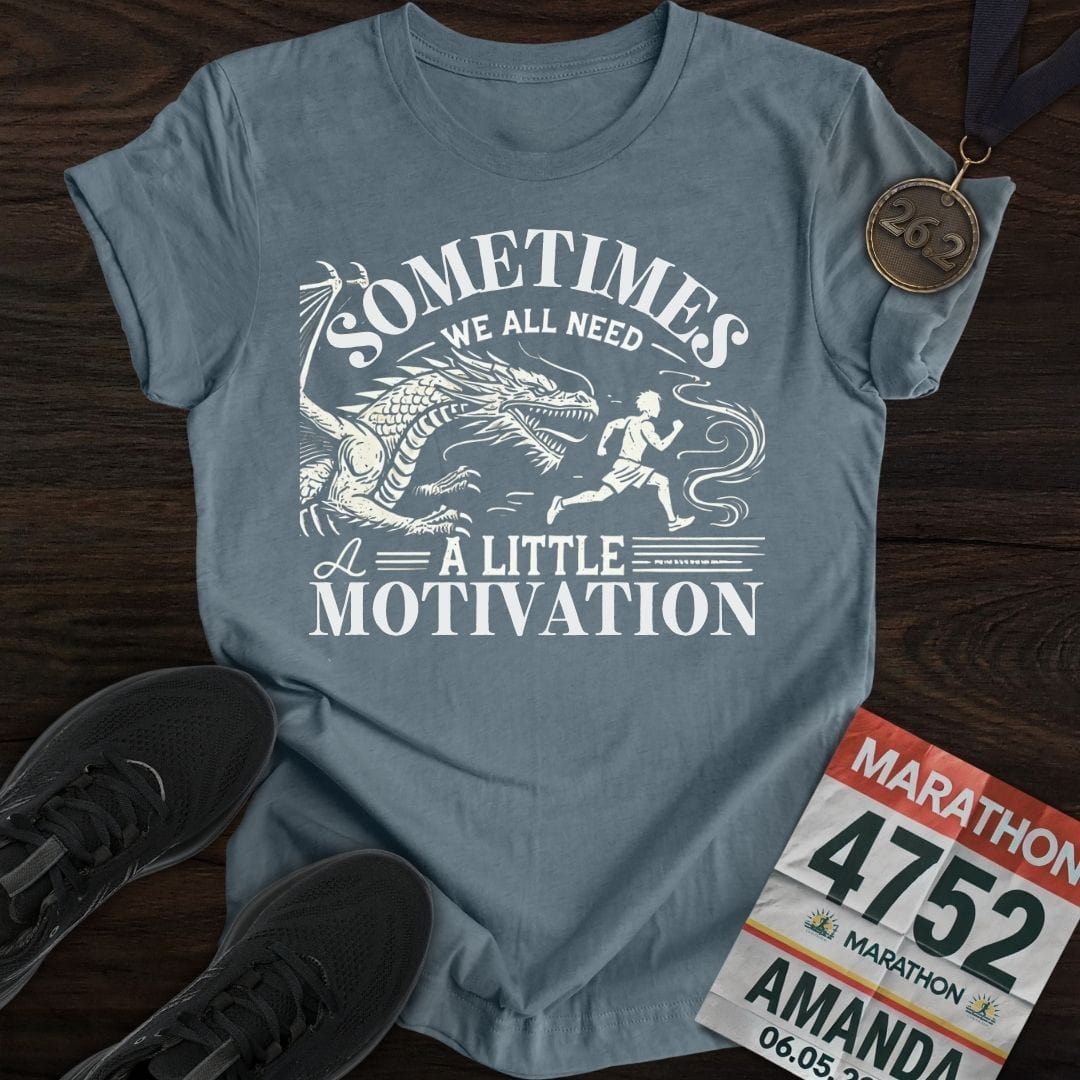 Printify T-Shirt Heather Indigo / S Need a Little Motivation T-Shirt