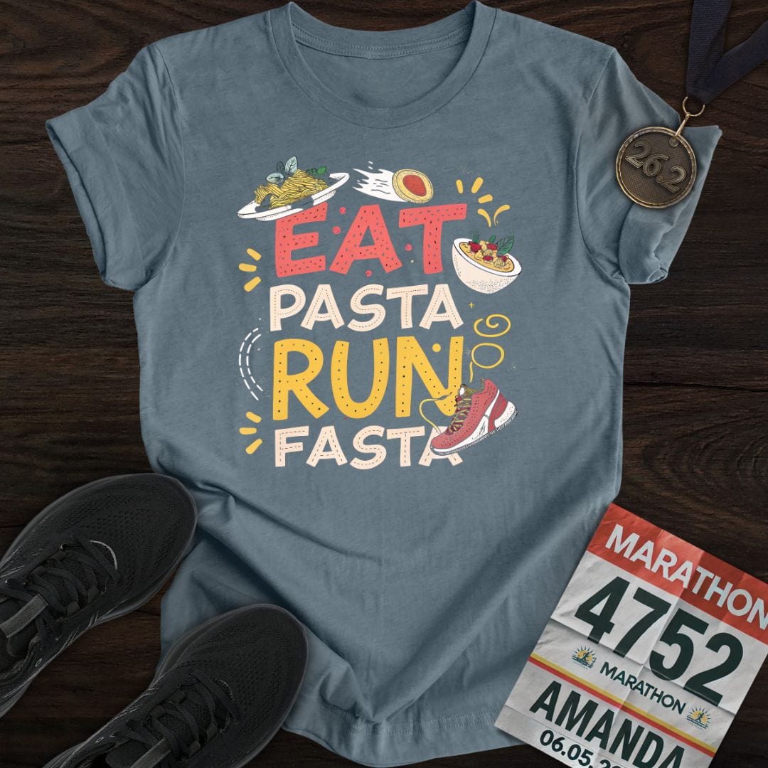 Printify T-Shirt Heather Indigo / S Pasta or Fasta T-shirt