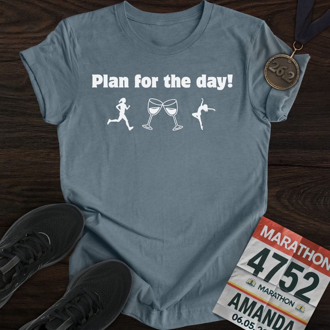 Printify T-Shirt Heather Indigo / S Plan For the Day T-Shirt