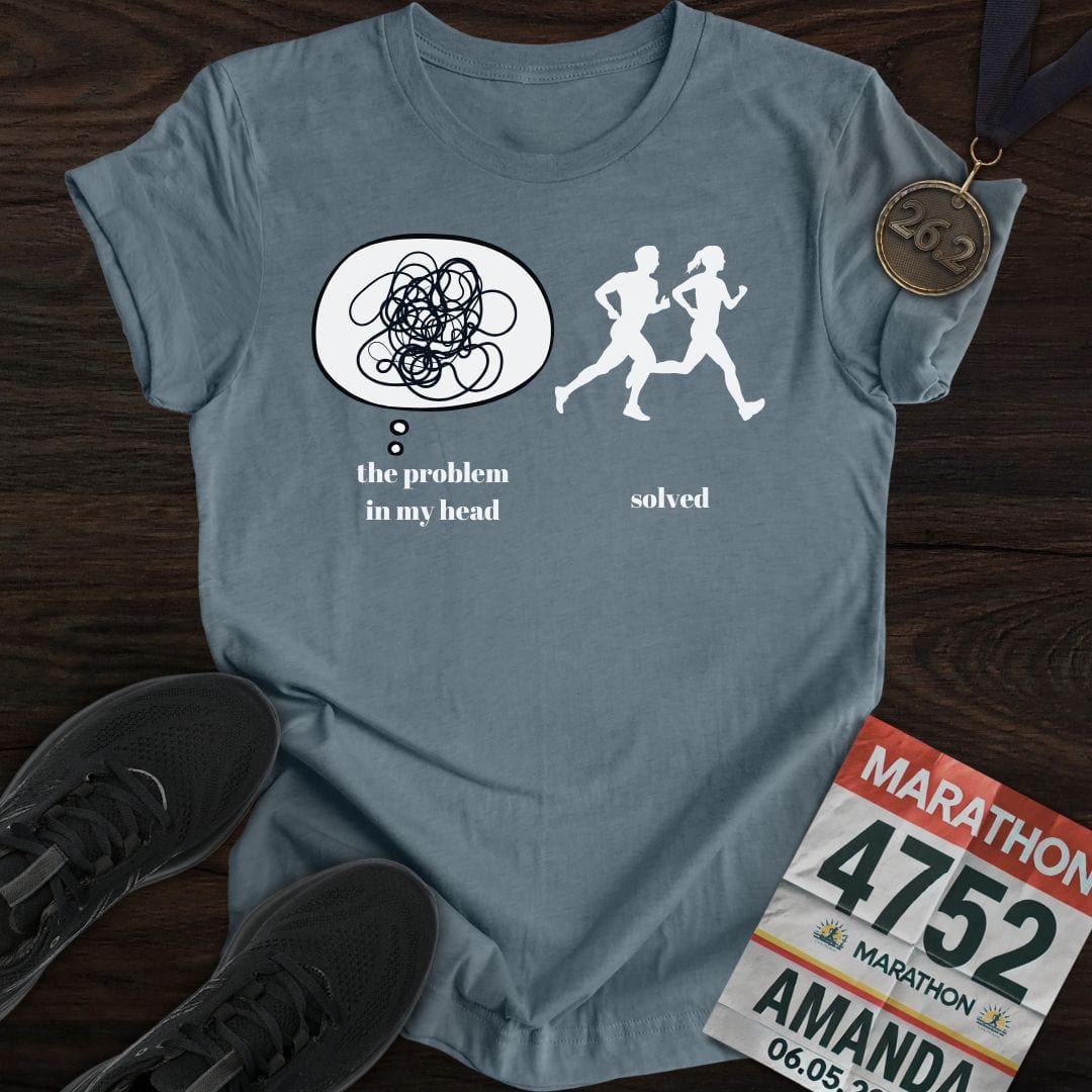 Printify T-Shirt Heather Indigo / S Problem Solving Runner T-Shirt