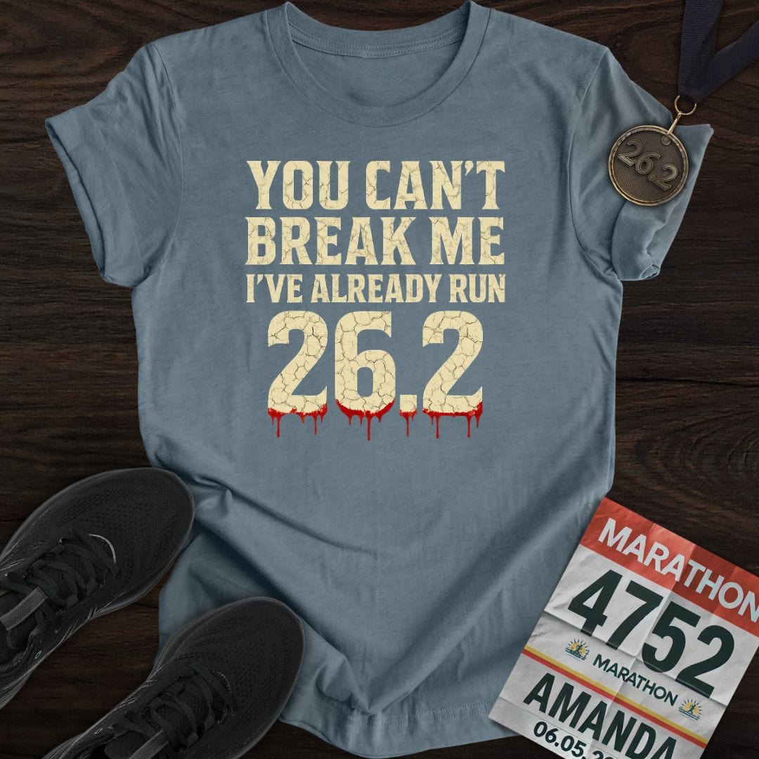 Printify T-Shirt Heather Indigo / S Run 26.2 T-Shirt