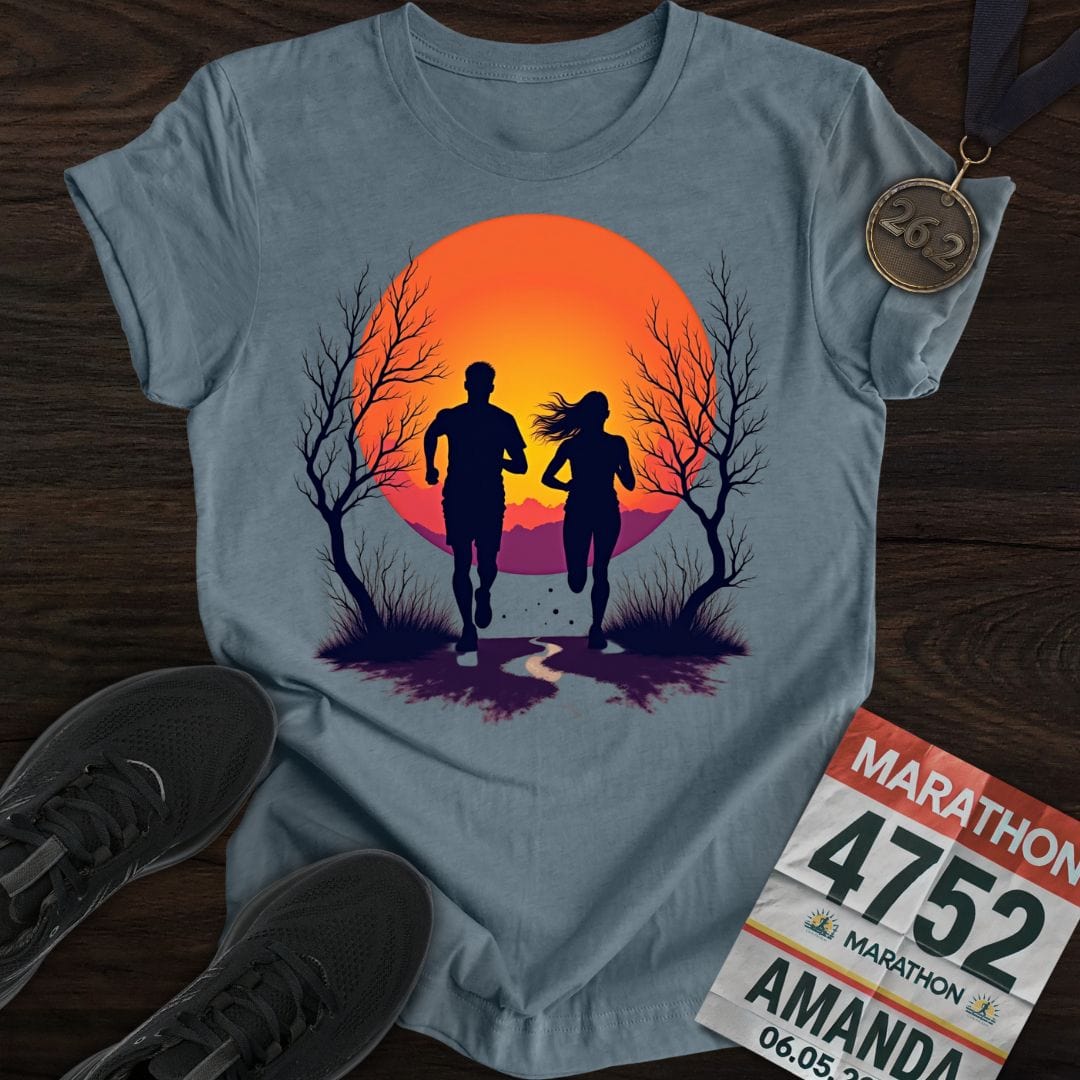 Printify T-Shirt Heather Indigo / S Run In Nature T-shirt