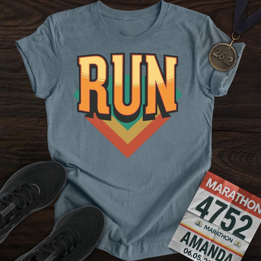 Printify T-Shirt Heather Indigo / S Run Strong T-shirt