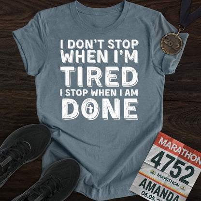 Printify T-Shirt Heather Indigo / S Run ‘Til It’s Done T-shirt