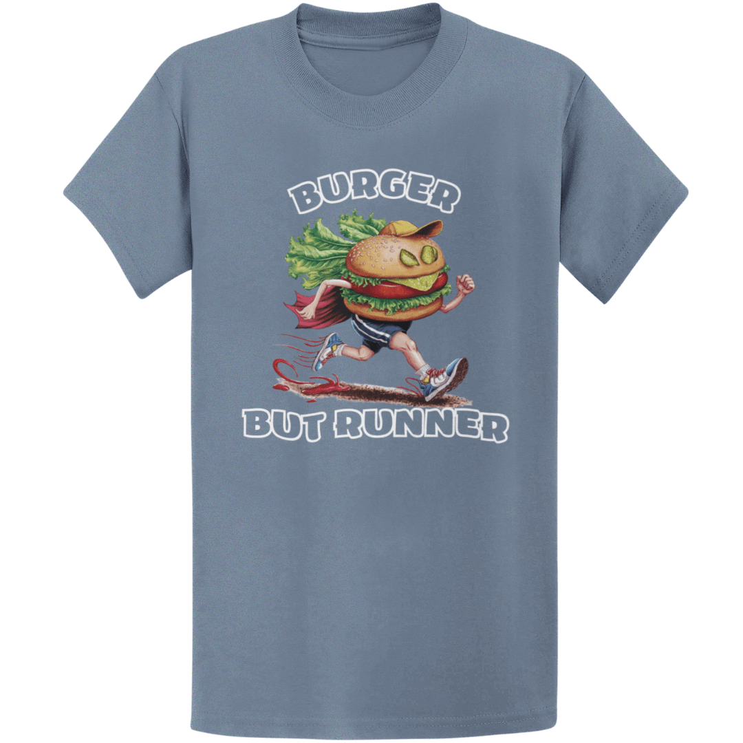 Printify T-Shirt Heather Indigo / S Runner Burger T-Shirt