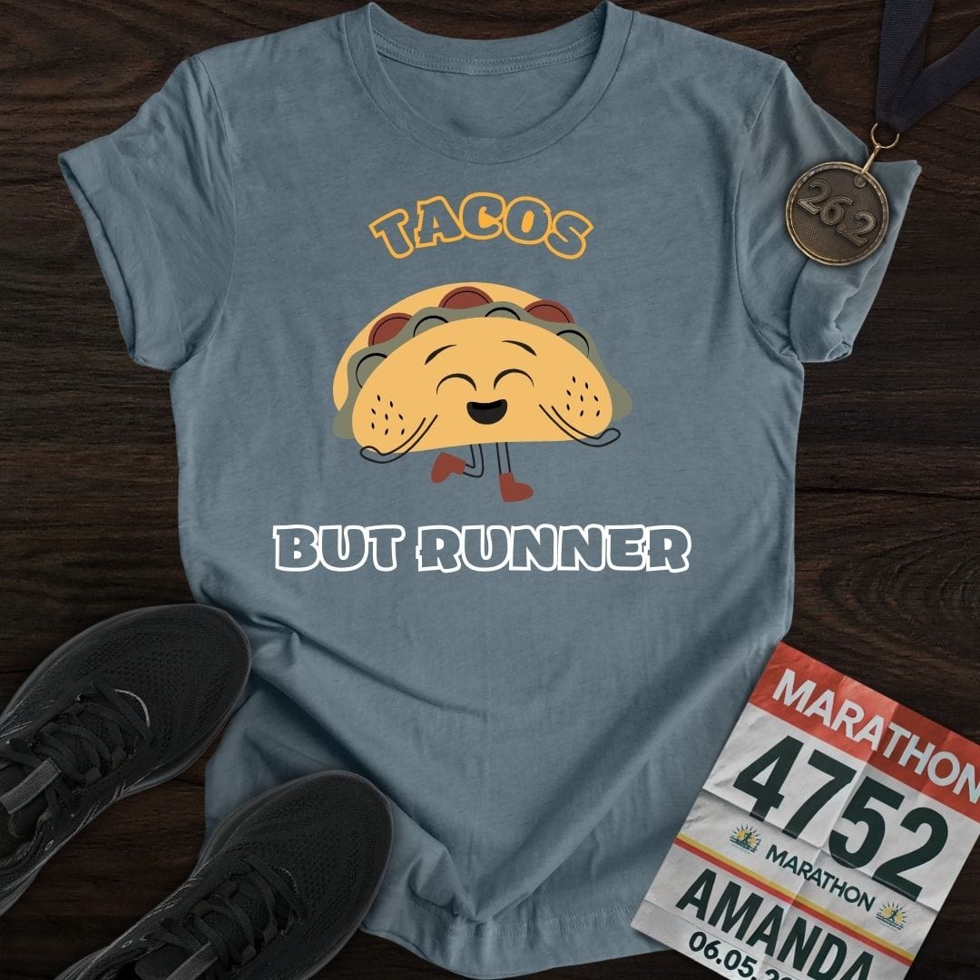 Printify T-Shirt Heather Indigo / S Runner Tacos T-Shirt