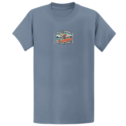 Printify T-Shirt Heather Indigo / S Running or Eating T-Shirt