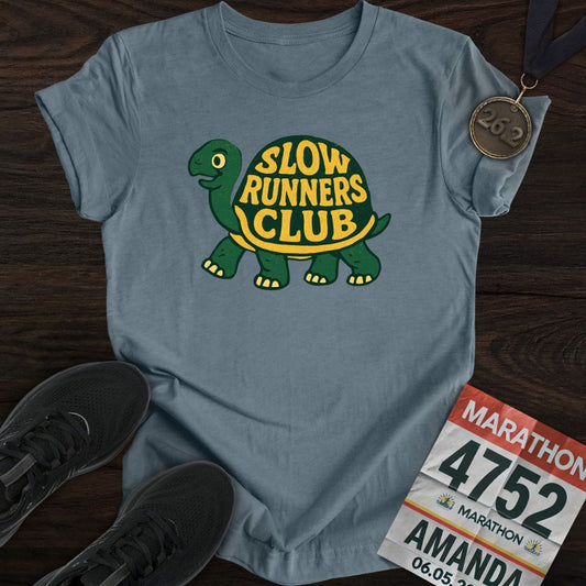 Printify T-Shirt Heather Indigo / S Slow Runners Club T-Shirt