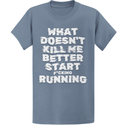 Printify T-Shirt Heather Indigo / S Start F*cking Running T-Shirt