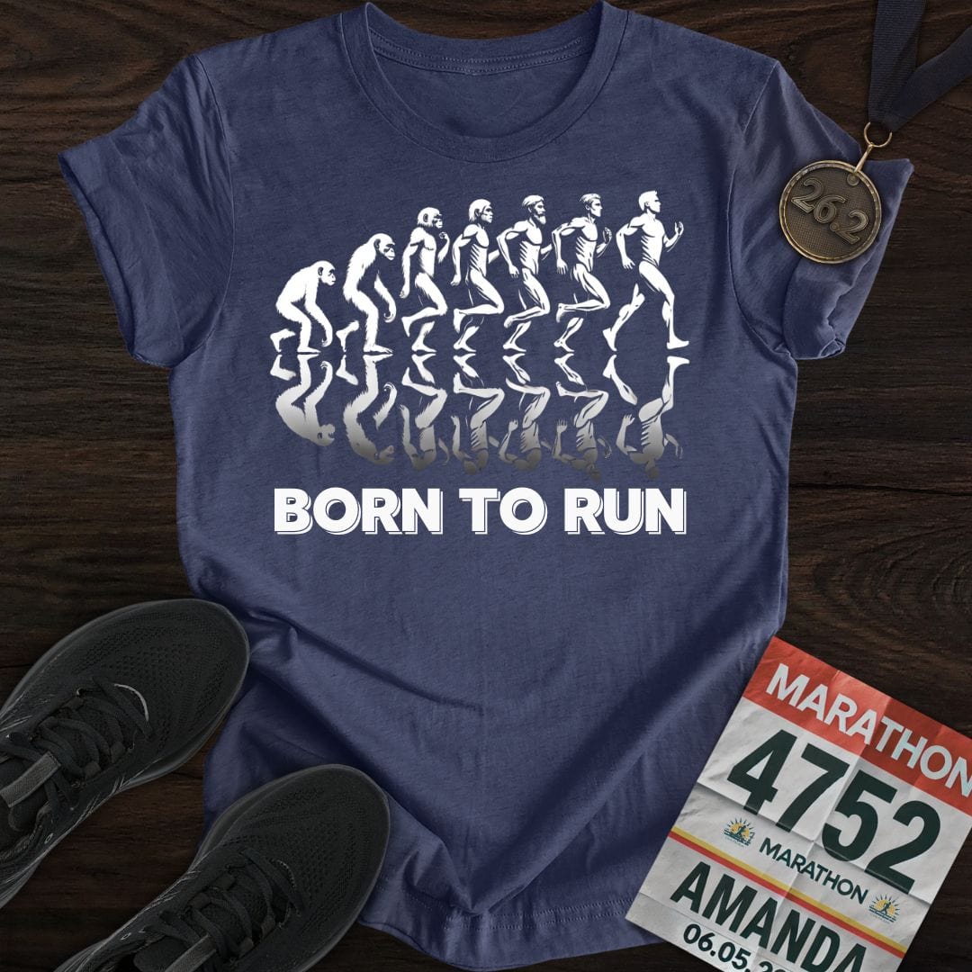 Printify T-Shirt Heather Navy / S Born To Run T-shirt