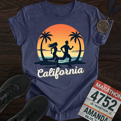 Printify T-Shirt Heather Navy / S California Runner T-shirt
