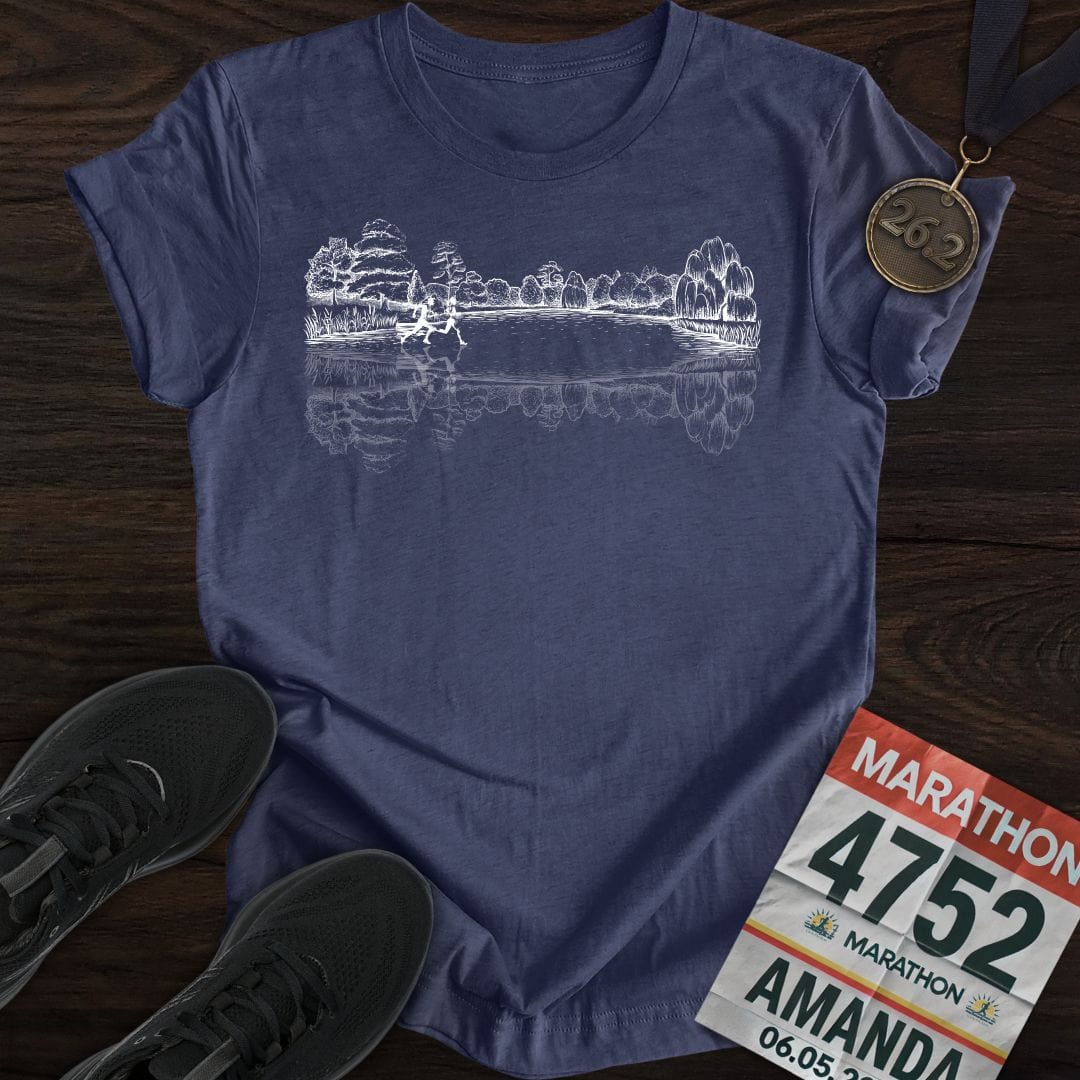 Printify T-Shirt Heather Navy / S Forest Running T-shirt