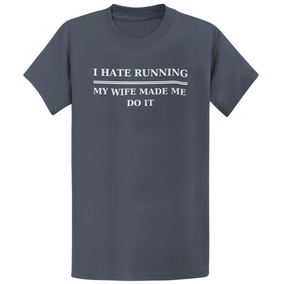 Printify T-Shirt Heather Navy / S Hate Running T-Shirt