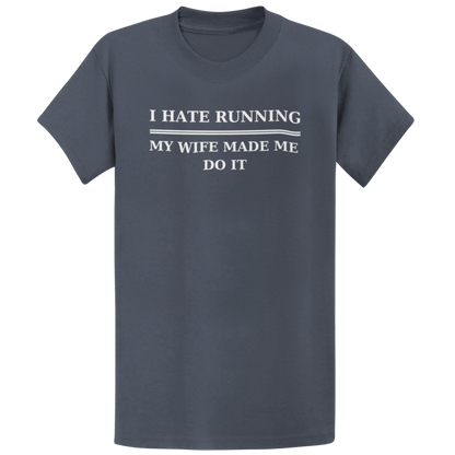 Printify T-Shirt Heather Navy / S Hate Running T-Shirt