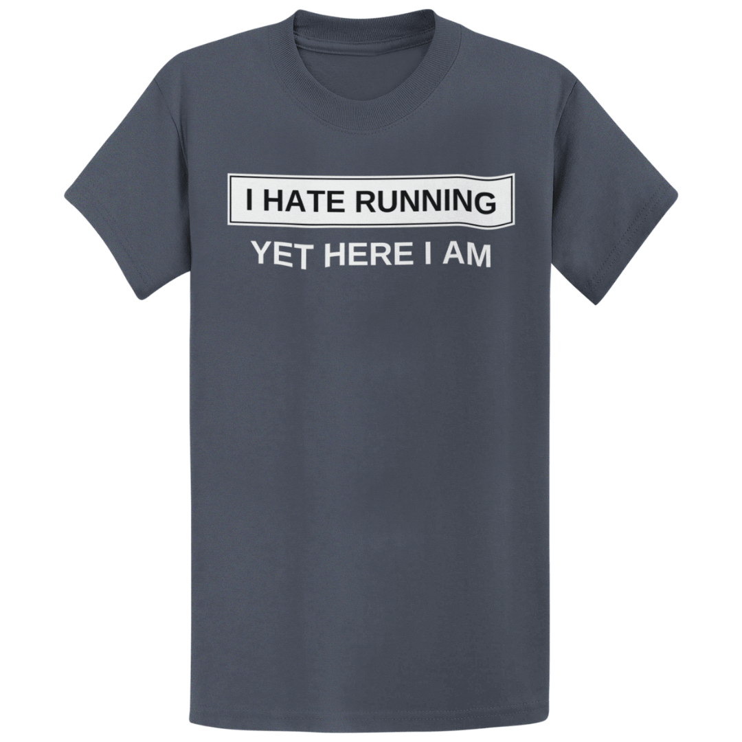 Printify T-Shirt Heather Navy / S I Hate Running T-Shirt