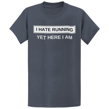 Printify T-Shirt Heather Navy / S I Hate Running T-Shirt