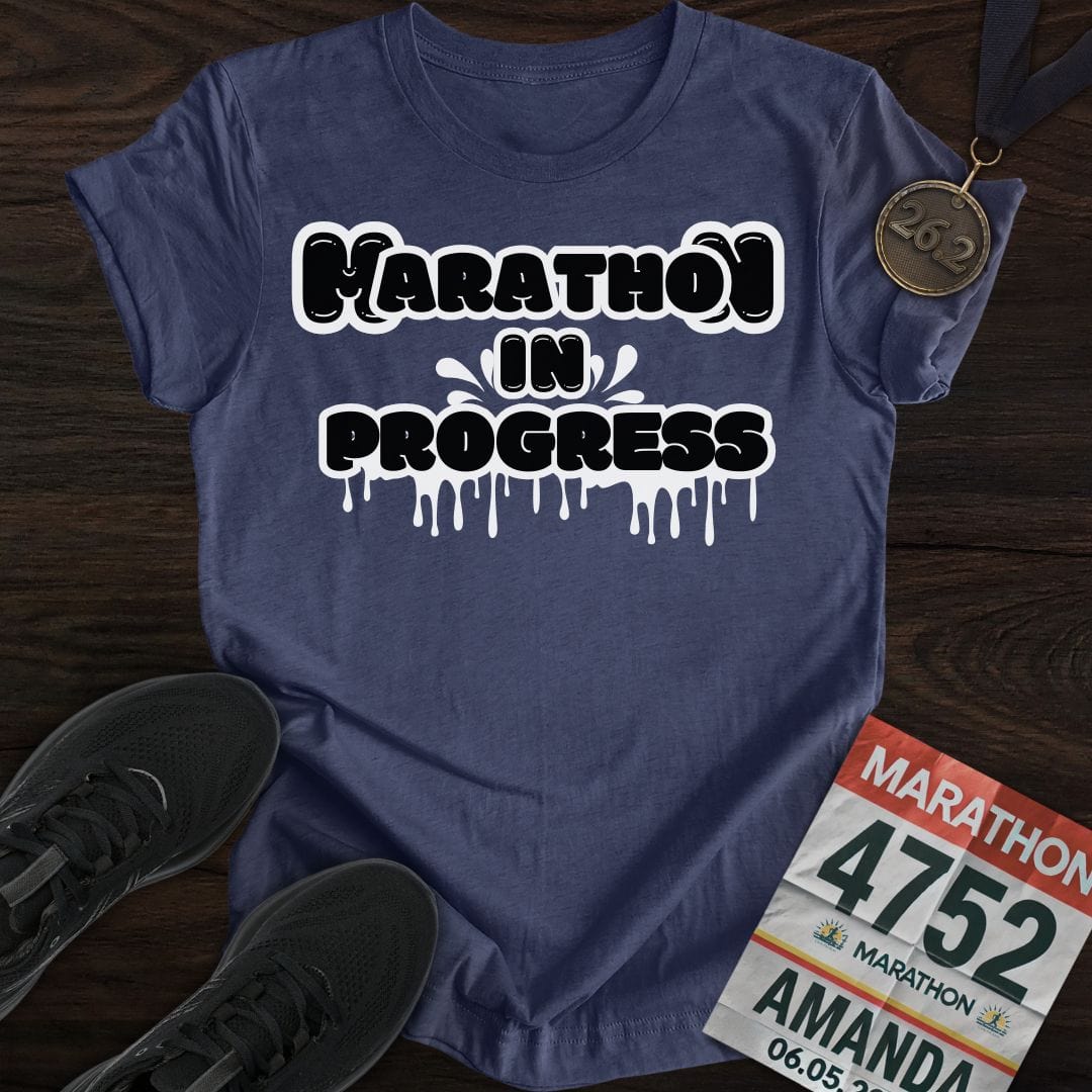 Printify T-Shirt Heather Navy / S In Progress