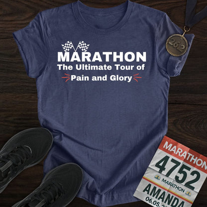 Printify T-Shirt Heather Navy / S Marathon: Pain&Glory T-shirt
