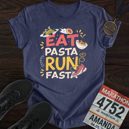 Printify T-Shirt Heather Navy / S Pasta or Fasta T-shirt