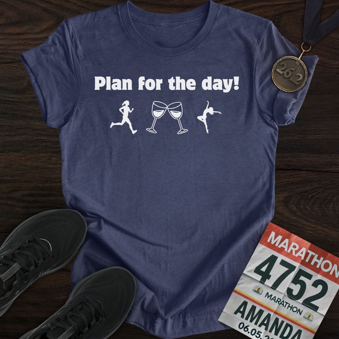 Printify T-Shirt Heather Navy / S Plan For the Day T-Shirt