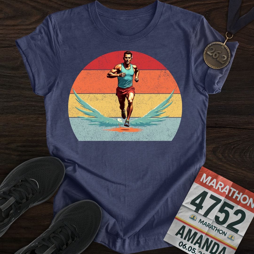 Printify T-Shirt Heather Navy / S Power Man Runner T-shirt