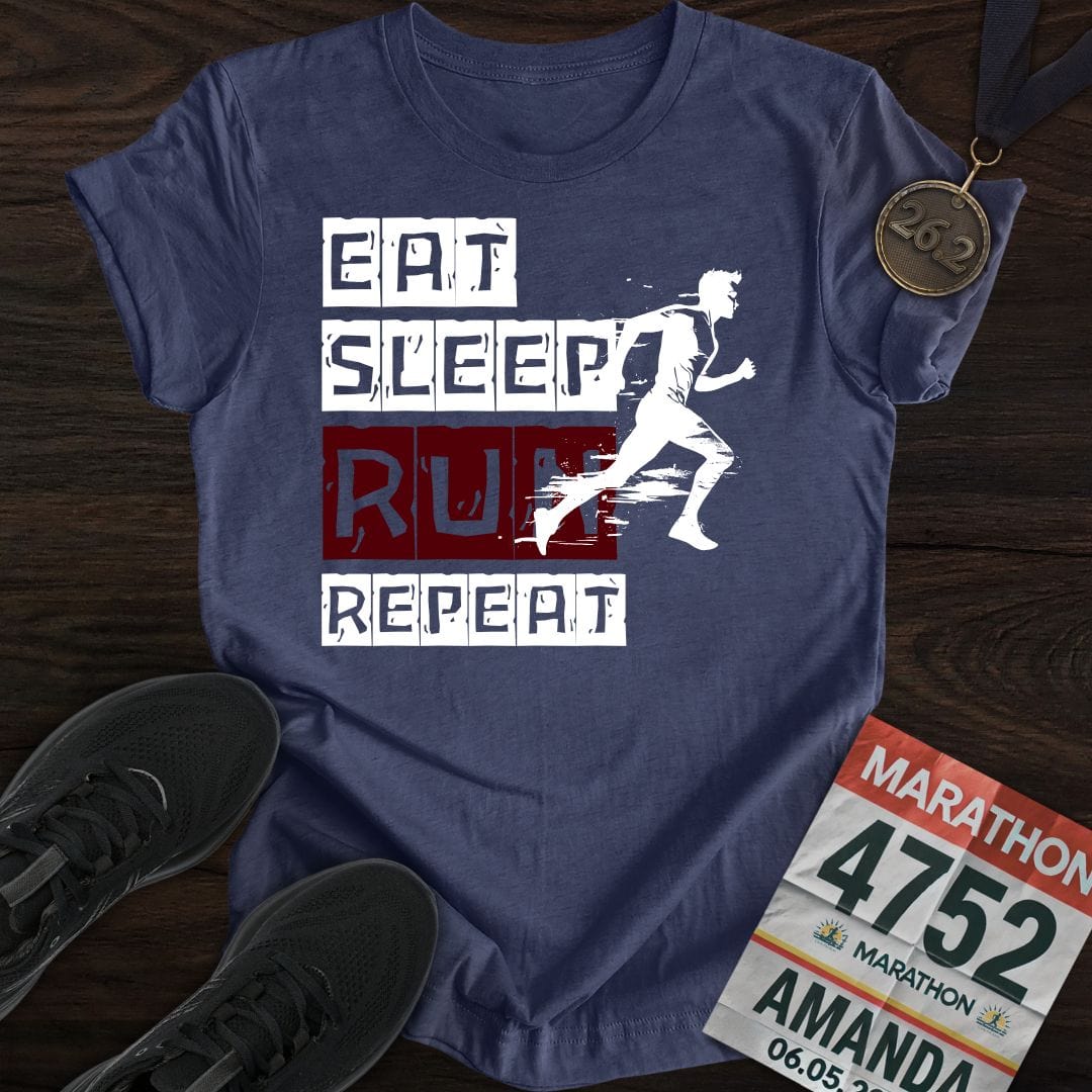 Printify T-Shirt Heather Navy / S Repeat Runner T-shirt