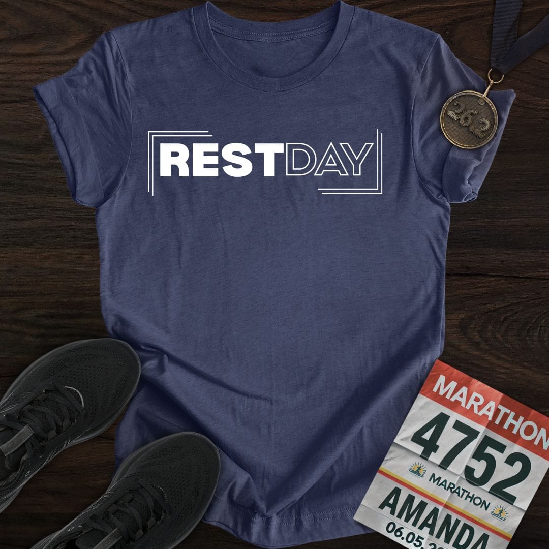 Printify T-Shirt Heather Navy / S Rest Day T-shirt