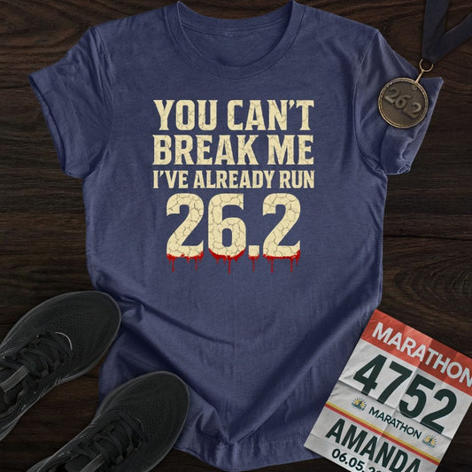 Printify T-Shirt Heather Navy / S Run 26.2 T-Shirt
