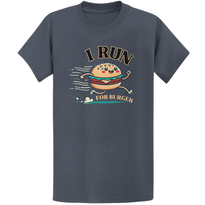 Printify T-Shirt Heather Navy / S Run For Burger T-Shirt