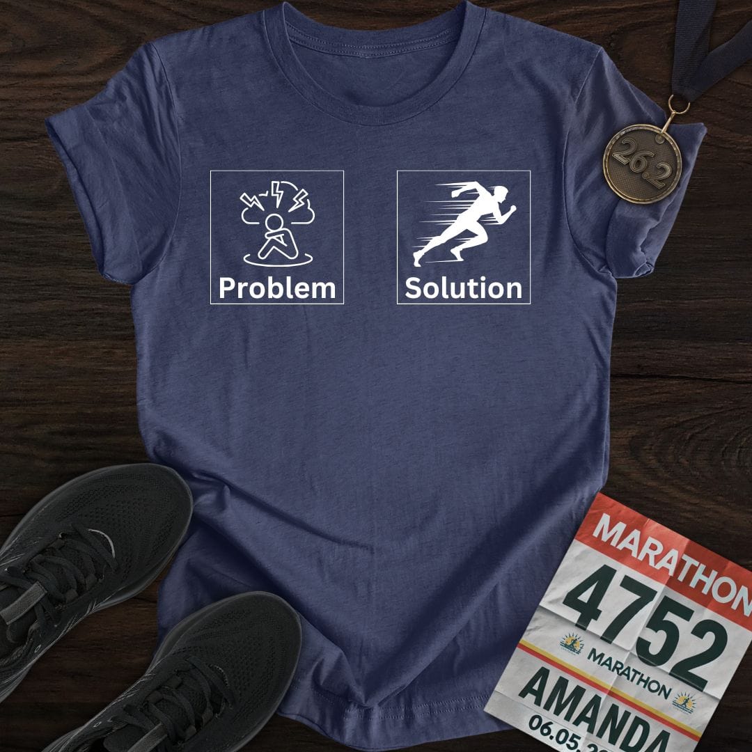 Printify T-Shirt Heather Navy / S Run to Resolve T-shirt