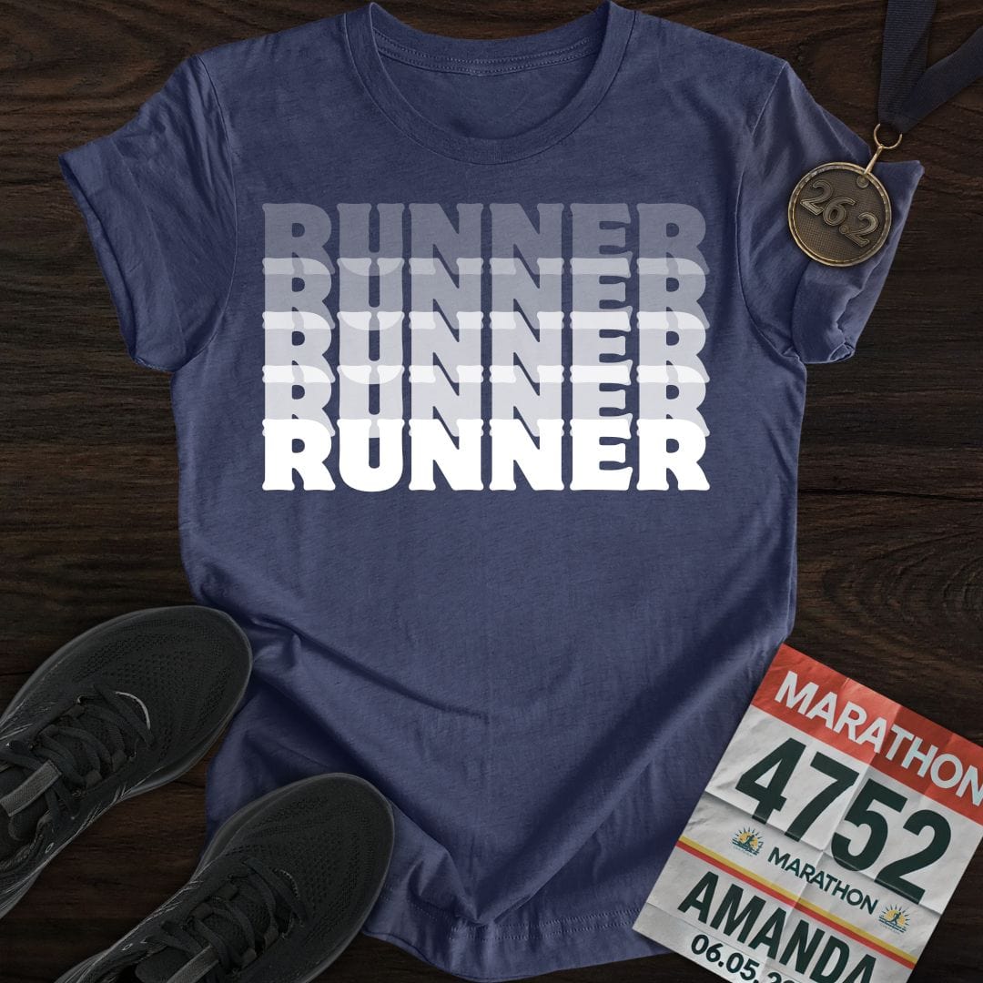 Printify T-Shirt Heather Navy / S Runner T-Shirt