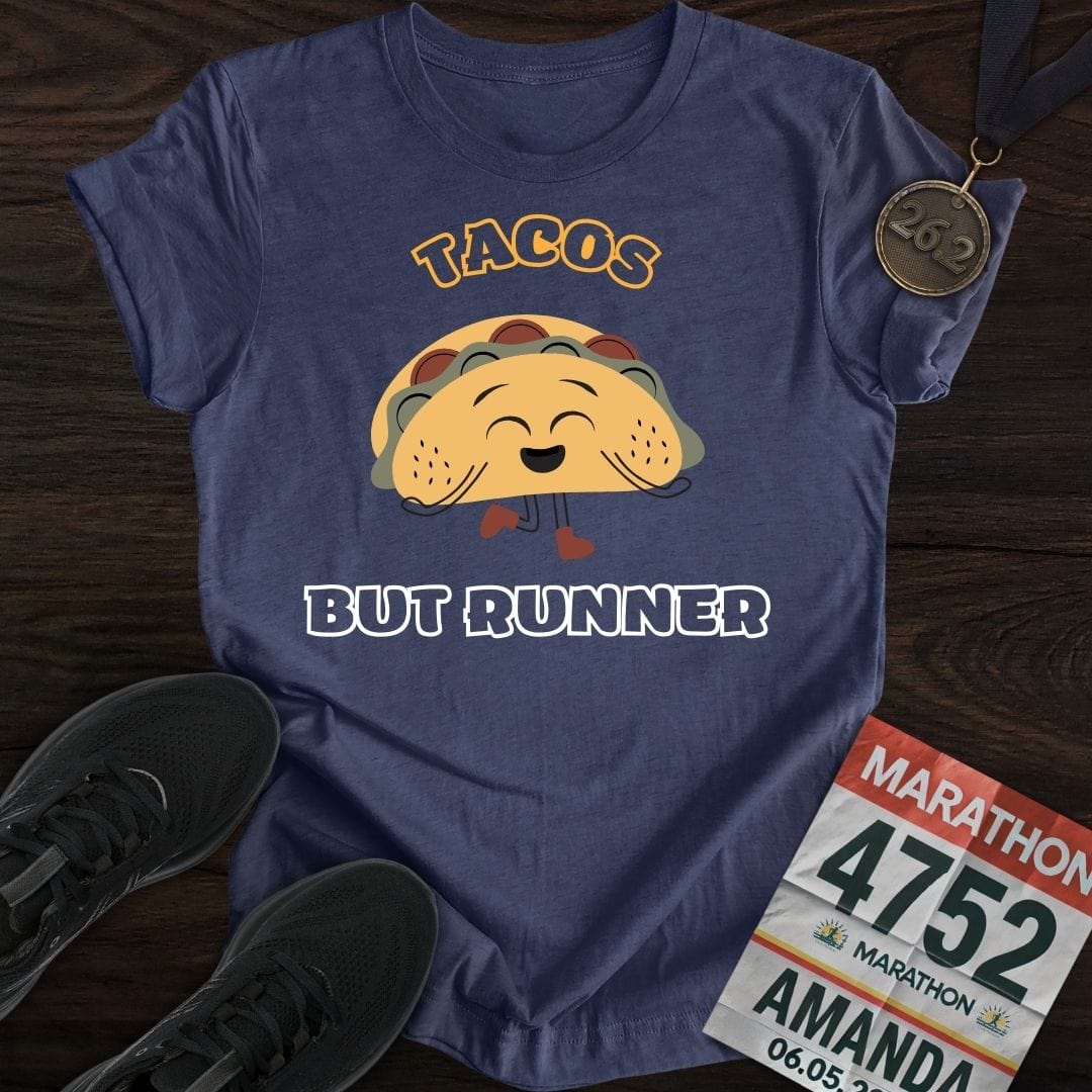 Printify T-Shirt Heather Navy / S Runner Tacos T-Shirt
