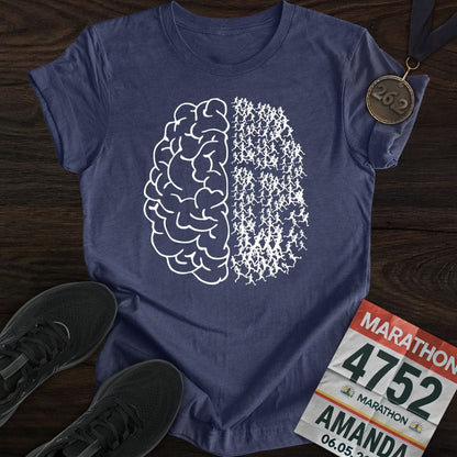 Printify T-Shirt Heather Navy / S Running Is On My Mind T-shirt